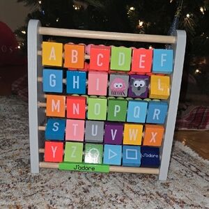 J'Adore Colorful Alphabet Learning AbacusNWT